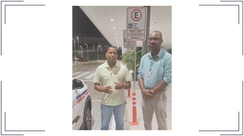 Denis Paim com o Gerente de Operações da Rodoviária, Adevaldo Santos