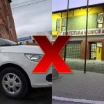 Paulista se compromete em alterar edital de recadastramento para desobrigar taxistas de apresentar Domicílio Eleitoral da cidade lateral de um táxi e faixada da prefeitura de paulista