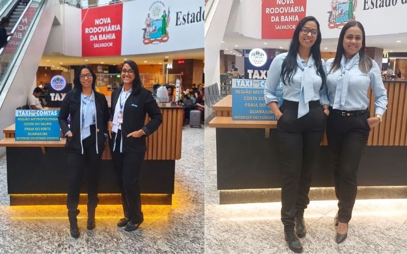 atendentes da Táxi Comtas de Salvador