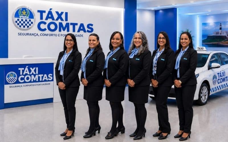 atendentes da Táxi Comtas de Salvador