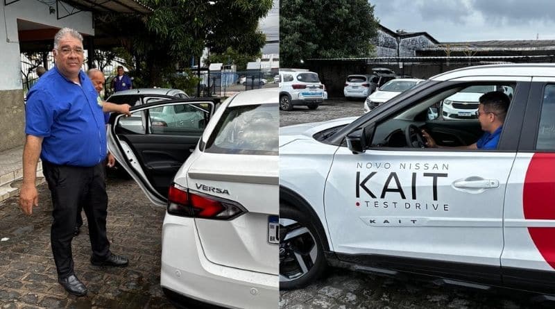 equipe de denda direta da Eurovia Nissan com taxistas da Coopstar do Recife